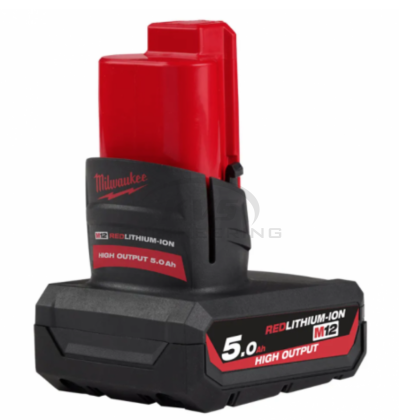 แบตเตอรี่ MILWAUKEE M12 HIGH OUTPUT ความจุ 5.0Ah รุ่น M12HB5