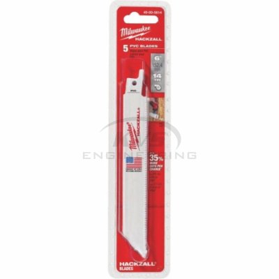 ใบเลื่อยชักตัดท่อพีวีซี MILWAUKEE 4" (5 ใบ) รุ่น 49-00-5614