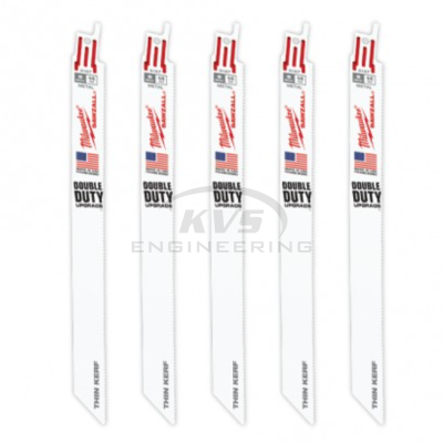 ใบเลื่อยชักตัดเหล็ก MILWAUKEE 9" Thin Kerf 14 TPI (5ใบ) รุ่น 48-00-5187