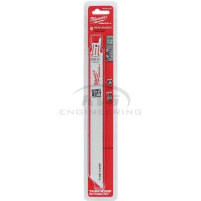 ใบเลื่อยชักตัดเหล็ก MILWAUKEE 9" Thin Kerf 14 TPI (5ใบ) รุ่น 48-00-5187