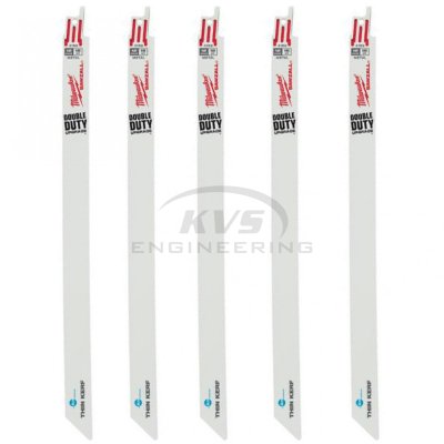 ใบเลื่อยซอว์ซอลตัดเหล็ก MILWAUKEE 12" TORCH Thin Kerf Ice Hardened 18 TPI (5 ใบ) รุ่น 48-00-4189