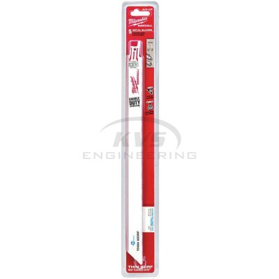ใบเลื่อยซอว์ซอลตัดเหล็ก MILWAUKEE 12" TORCH Thin Kerf Ice Hardened 18 TPI (5 ใบ) รุ่น 48-00-4189