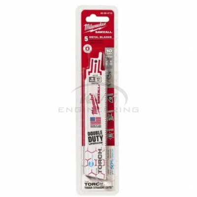 ใบเลื่อยซอว์ซอลตัดเหล็ก MILWAUKEE 6" TORCH Ice Hardened 10 TPI (5 ใบ) รุ่น 48-00-5712