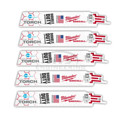 ใบเลื่อยซอว์ซอลตัดเหล็ก MILWAUKEE 6" TORCH Ice Hardened 14 TPI (5 ใบ) รุ่น 48-00-4782