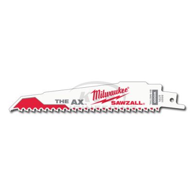 ใบเลื่อยซอว์ซอลตัดไม้ MILWAUKEE 6" AX 5 TPI (5 ใบ) รุ่น 48-00-5021