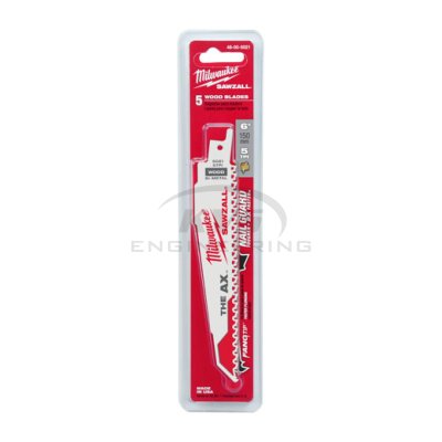 ใบเลื่อยซอว์ซอลตัดไม้ MILWAUKEE 6" AX 5 TPI (5 ใบ) รุ่น 48-00-5021