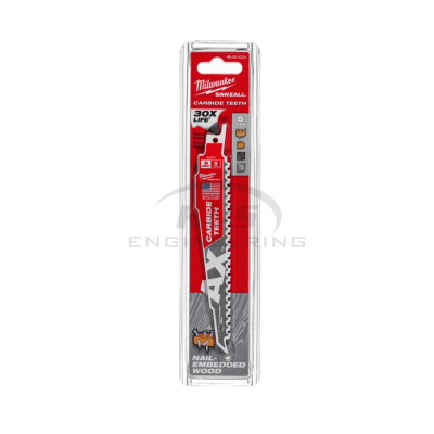 ใบเลื่อยซอว์ซอลตัดไม้ MILWAUKEE 6" AX ฟันคาร์ไบด์ 5 TPI (1 ใบ) รุ่น 48-00-5221