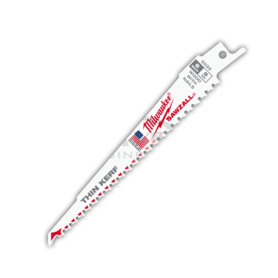 ใบเลื่อยซอว์ซอลตัดไม้ MILWAUKEE 6" Thin Kerf 5 TPI (5 ใบ) รุ่น 48-00-5035