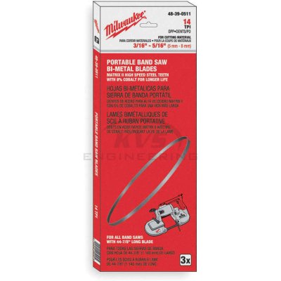 ใบเลื่อยสายพาน MILWAUKEE 44-7/8" 14TPI (3 ใบ) รุ่น 48-39-0511