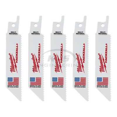 ใบเลื่อยแฮ็คซอลตัดอเนกประสงค์ MILWAUKEE 4" Multi Material Blade (5 ใบ) รุ่น 49-00-5410