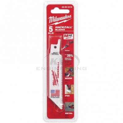 ใบเลื่อยแฮ็คซอลตัดอเนกประสงค์ MILWAUKEE 4" Multi Material Blade (5 ใบ) รุ่น 49-00-5410