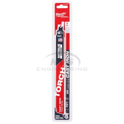 ใบเลื่อยไนตรัสคาร์ไบด์ MILWAUKEE 7TPI ยาว 9 นิ้ว (แพค 1 ชิ้น) รุ่น 48-00-5262 รุ่น TORCH
