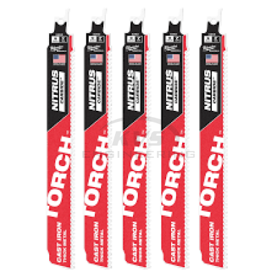 ใบเลื่อยไนตรัสคาร์ไบด์ MILWAUKEE 7TPI ยาว 9 นิ้ว (แพค 5 ชิ้น) รุ่น 48-00-5562 รุ่น TORCH