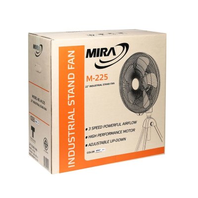 พัดลมอุตสาหกรรมสามขา 22 นิ้ว สีเทา MIRA รุ่น M225