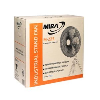 พัดลมอุตสาหกรรมสามขา 22 นิ้ว สีเทา MIRA รุ่น M225