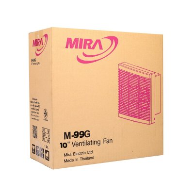 พัดลมดูดอากาศติดผนัง 10 นิ้ว พร้อมฝาครอบหน้า MIRA รุ่น M99G