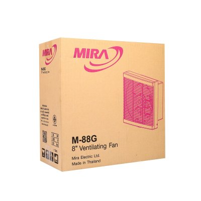 พัดลมดูดอากาศติดผนัง 8 นิ้ว พร้อมฝาครอบหน้า MIRA รุ่น M88G