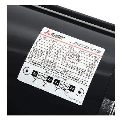 มอเตอร์เหนี่ยวนำ 1 เฟส 2 HP 4P 220V MITSUBISHI ELECTRIC รุ่น SCL-QR