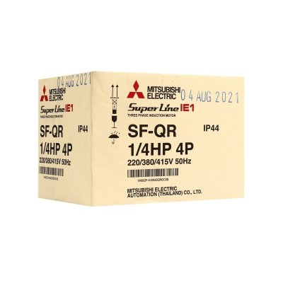 มอเตอร์เหนี่ยวนำ 3 เฟส 1/4 HP 4P 220/380V IP44 MITSUBISHI ELECTRIC รุ่น SF-QR