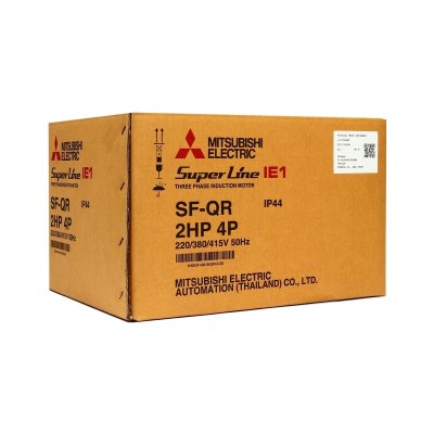 มอเตอร์เหนี่ยวนำ 3 เฟส 2 HP 4P 220/380V IP44 MITSUBISHI ELECTRIC รุ่น SF-QR