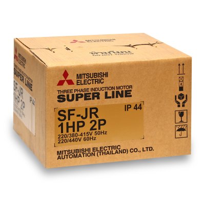 มอเตอร์เหนี่ยวนำ 1 HP IP44 220/380V 2P MITSUBISHI ELECTRIC รุ่น SF-QR