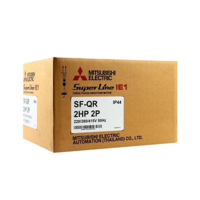 มอเตอร์เหนี่ยวนำ 2 HP IP44 220/380V 2P MITSUBISHI ELECTRIC รุ่น SF-QR