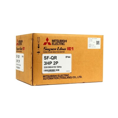 มอเตอร์เหนี่ยวนำ 3 HP IP44 220/380V 2P MITSUBISHI ELECTRIC รุ่น SF-QR