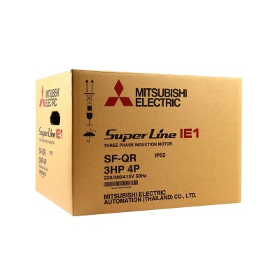 มอเตอร์เหนี่ยวนำ 3 เฟส 3 HP 4P 220/380V IP44 MITSUBISHI ELECTRIC รุ่น SF-QR