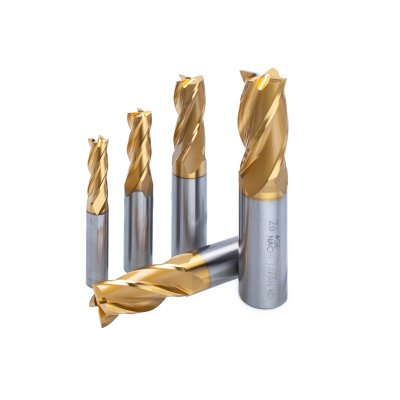ดอกเอ็นมิลล์สีทอง 2 ฟัน เคลือบ TiN NACHI (17.5MM-50.0MM)