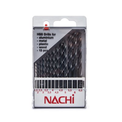 ชุดดอกสว่านเจาะเหล็ก NACHI รุ่น M-01 (1.5MM-6.5MM, 13 ดอก/ชุด)