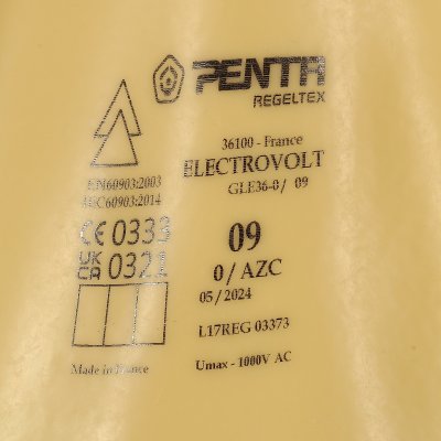 ถุงมือยางกันไฟฟ้า PENTA CLASS 0 รุ่น GEL05000V