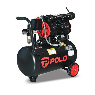 ปั๊มลมออยล์ฟรี (4P) POLO รุ่น D5501-24/D11001-50/D7503-100 (24L/50L/100L)