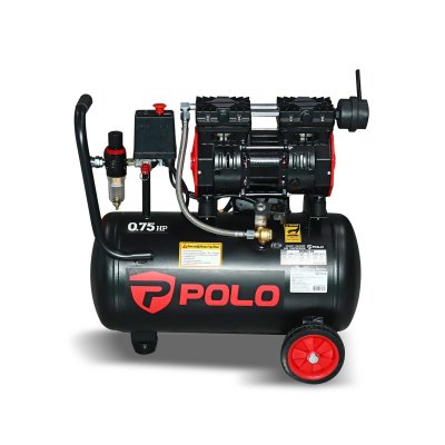 ปั๊มลมออยล์ฟรี (4P) POLO รุ่น D5501-24/D11001-50/D7503-100 (24L/50L/100L)