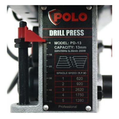 สว่านแท่น POLO 13 มม. 250W มีปากกา รุ่น PD-13