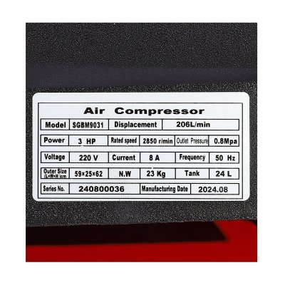 ปั๊มลมขับตรง POLO รุ่น SGBM9031/SGBM9033/SGBM9037 (3HP 220V 24L/50L/70L)