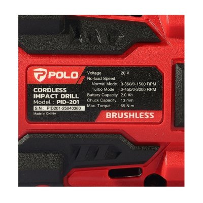ชุดสว่านกระแทกและไขควงกระแทก POLO 20V รุ่น PCB201B2
