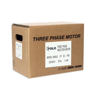 มอเตอร์ไฟฟ้า POLO 1.5 HP 380V 3สาย 2P ความเร็วรอบสูง รุ่น MS 8022