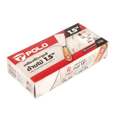 เกรียงโป๊ว/ขูด ด้ามไม้ POLO รุ่น P561-1046 ขนาด 1.5"/2.5" (12 ชิ้น/กล่อง)