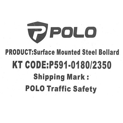 เสากันชนเหล็กติดตั้งบนพื้น POLO รุ่น P591-0180 สูง 90 CM