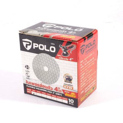 ใบเพชรอ่อนตัว ขัดแห้ง POLO รุ่น P524-1010 (4 นิ้ว #50-#3000)