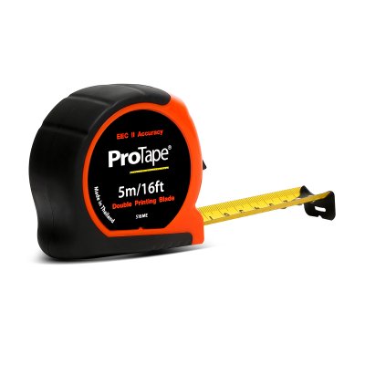 ตลับเมตร 5ม./16ฟุต หุ้มยางส้ม/ดำ PROTAPE รุ่น 0-516ME