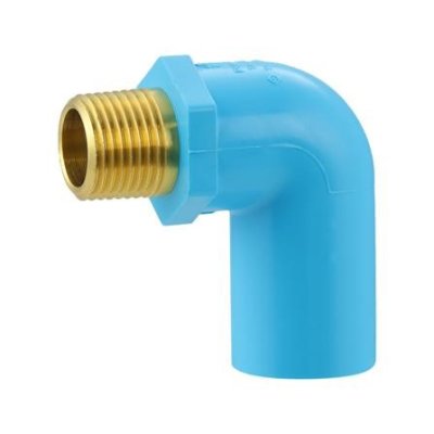 ข้องอ90°เกลียวนอกทองเหลืองหนา ฟ้า SCG