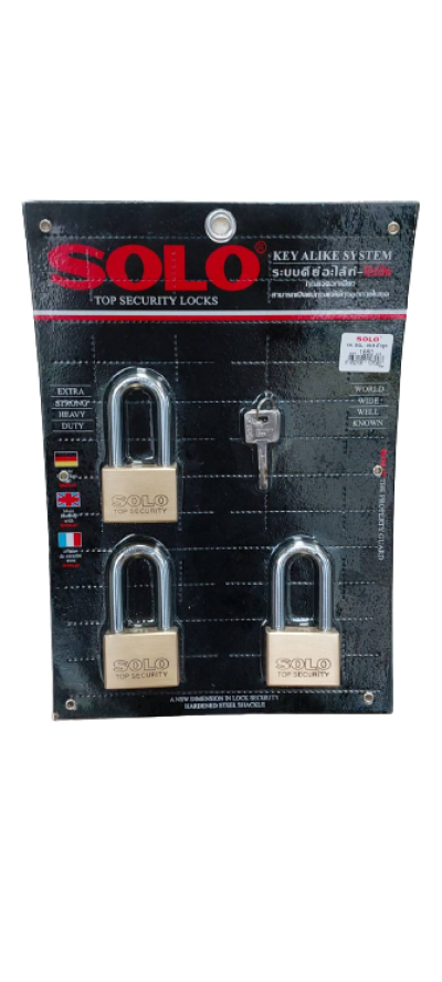 แม่กุญแจ SOLO 50mm. 3ตัว/ชุด