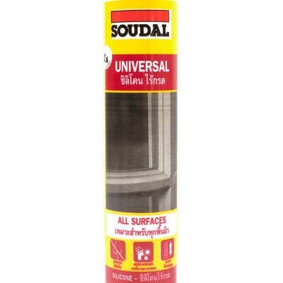 ยาแนวซิลิโคนไม่มีกรด สีใส SOUDAL รุ่น UNIVERSAL (270ML)