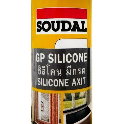 ยาแนวซิลิโคนชนิดมีกรด SOUDAL 270 กรัม (สีดำ/สีใส) รุ่น GP