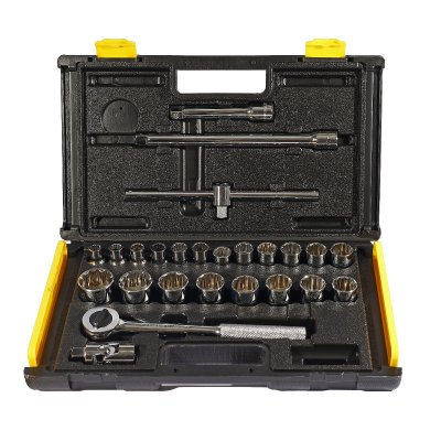 ชุดลูกบ็อก 1/2" STANLEY 12 เหลี่ยม 26 ชิ้น รุ่น 86-477