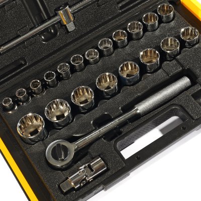 ชุดลูกบ็อก 1/2" STANLEY 12 เหลี่ยม 26 ชิ้น รุ่น 86-477