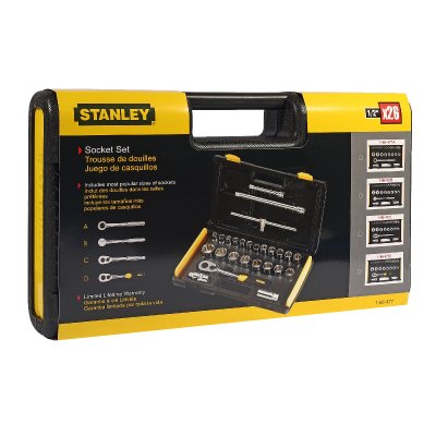 ชุดลูกบ็อก 1/2" STANLEY 12 เหลี่ยม 26 ชิ้น รุ่น 86-477