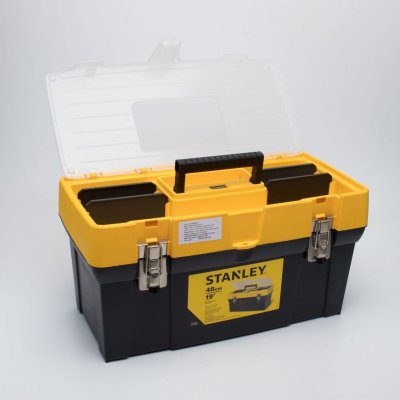 กล่องเครื่องมือฝาใส STANLEY พร้อมช่องอุปกรณ์ 19" รุ่น 93-285