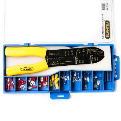 คีมปอก/ย้ำ สายไฟ STANLEY 9" พร้อมอุปกรณ์ รุ่น 84-253